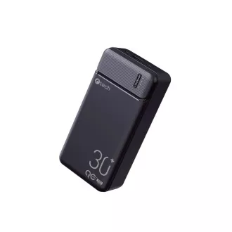 C-TECH Powerbank 30000mAh, Li-Pol, 20W, USB-C/USB-A/mikro USB/PD/gyorstöltés