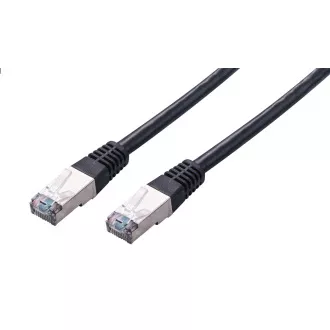 C-TECH Patchkábel Cat5e, FTP, fekete, 0.5m