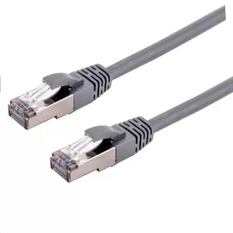 C-TECH Patchkábel Cat6a, S/FTP, szürke, 1m