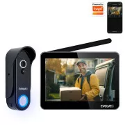 EVOLVEO DoorPhone W7, otthoni vezeték nélküli videotelefon készlet WiFi fekete monitorral