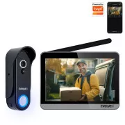 EVOLVEO DoorPhone W7, otthoni vezeték nélküli videotelefon-készlet WiFi fekete ezüst monitorral