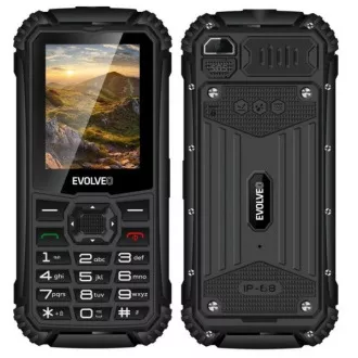 EVOLVEO StrongPhone Q1, vízálló, tartós Dual SIM telefon, fekete színű