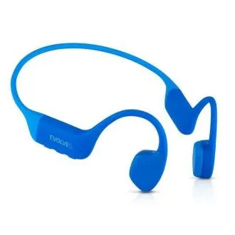EVOLVEO BoneMax, az arccsontra rögzíthető vezeték nélküli fülhallgató, 32 GB-os MP3-lejátszó, IPX8, kék