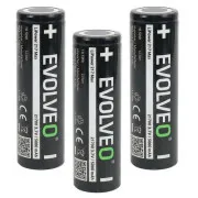 EVOLVEO LiPower 217 Max 5000 – 21700-as lítium-ion akkumulátor (3,7 V / 5000 mAh), 3 db