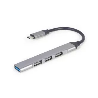 Gembird USB Type-C hub 4 portos USB 3.1 (Gen 1),ezüst