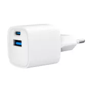 Gembird USB töltő, 2x port, 20W, gyorstöltés, fehér