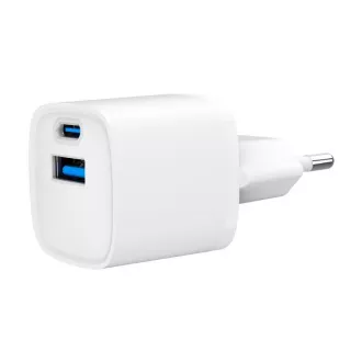 Gembird USB töltő, 2x port, 20W, gyorstöltés, fehér