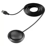 Genius MIC-100U Mikrofon, vezetékes, asztali, konferencia, minden irányú, érzékenység -52,5dB, USB, 2m, fekete, 2m, fekete