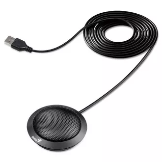 Genius MIC-100U Mikrofon, vezetékes, asztali, konferencia, minden irányú, érzékenység -52,5dB, USB, 2m, fekete, 2m, fekete