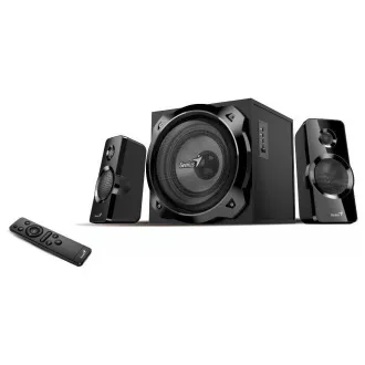 Genius SW-2.1 1850BT, hangszórók, 2.1, 50W, Bluetooth, RCA, távirányító, fekete, fekete