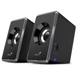 Genius Speakers SP-U125, hordozható hangszórók, 2.0, 3W, USB tápegység, 3,5 mm-es csatlakozó, szürke-fekete színben
