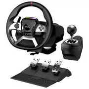 Genius GX Gaming SpeedMaster X5 FF Kormánykerék, pedálok, váltó, PC, PS4, Xbox One, rezgés, fekete és ezüst színben