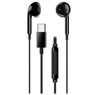 Genius HS-M365 fekete, Fejhallgató, vezetékes, fülhallgató, mikrofon, hangerőszabályzó, USB-C, fekete