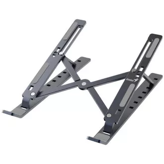 Genius G-Stand M250, állvány, laptophoz, tablethez és telefonhoz, állítható, összecsukható, 15 kg teherbírású, alumínium, szürke