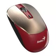 Genius NX-7125 egér, vezeték nélküli, optikai, 1200DPI, 4 gomb, Copilot, 2.4GHz, USB-A, 1× AA elem, piros-arany