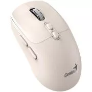 Genius NX-8080S BT egér, vezeték nélküli, optikai, 1600DPI, 7 gomb, csendes, Copilot, 2.4GHz, Bluetooth 5.3, bézs színű
