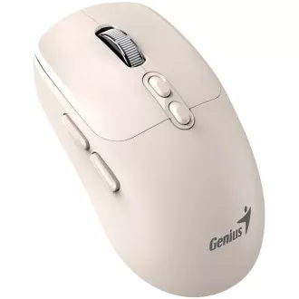 Genius NX-8080S BT egér, vezeték nélküli, optikai, 1600DPI, 7 gomb, csendes, Copilot, 2.4GHz, Bluetooth 5.3, bézs színű