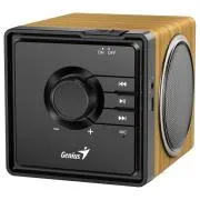 Genius SP-916BT hangszóró, vezeték nélküli, Bluetooth, 6 W, USB-C, akár 8 óra üzemidő, mikrofon, Microsoft Copilot támogatás, szín: világos fa