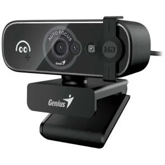 Genius FaceCam OPEN webkamera, Full HD 1080p, Windows Hello, autofókusz, 5 Mpx érzékelő, adatvédelmi fedél, USB/USB-C, fekete