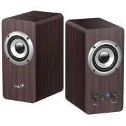 Genius SP-HF400 hangszórók, 2.0, 10 W, 3,5 mm-es csatlakozó, fa, sötét fa