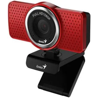 Genius ECam 8000, webkamera, Full HD 1080p, mikrofon, USB-C, USB-A, piros