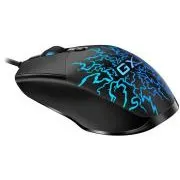 Genius GX GAMING Scorpion M300 Crack, egér, játékos, vezetékes, optikai, 800–2400 DPI, 4 gomb, RGB háttérvilágítás, USB, fekete