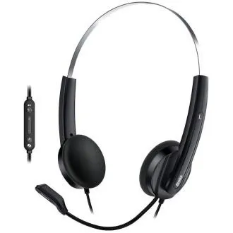 Genius HS-220U AI, fejhallgató, vezetékes, mikrofonnal, hangerő-szabályzóval, Copilot, USB, 2,4 m-es kábel, fekete Genius HS-220U AI, fejhallgató, vezetékes, mikrofonnal, hangerő-szabályzóval, Copilot, USB, 2,4 m-es kábel, fekete
