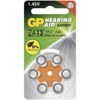 GP ZA13 – Hallókészülék-elemek, 6 db GP ZA13 – Hallókészülék-elemek, 6 db