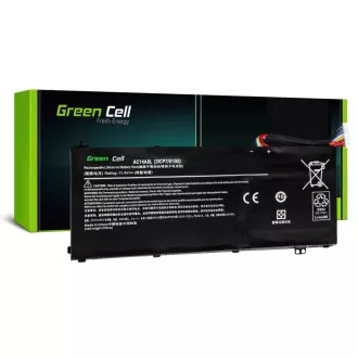 Zöld cellás akkumulátor AC14A8L AC15B7L Acer Aspire Nitro V15 VN7-571G VN7-572G VN7-591G VN7-592G és V17 VN7-791G VN7-792G számára