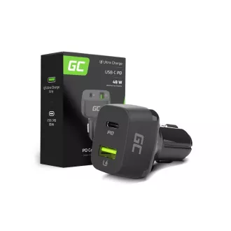 Green Cell autós töltő USB-C 48W (Power Delivery 30W, QC 3.0) Green Cell autós töltő USB-C 48W (Power Delivery 30W, QC 3.0)