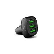 Green Cell PowerRide 54 W, 3xUSB, 18 W-os autós töltő Ultra Charge gyors töltési technológiával