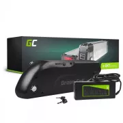 Zöld cella akkumulátor elektromos kerékpárhoz 36V 13Ah 468Wh alsó cső Ebike GX16-2P töltővel
