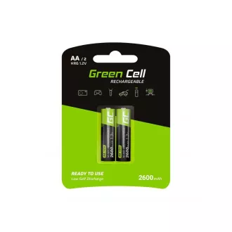 Green Cell újratölthető akkumulátorok 2x AA HR6 2600mAh 2600mAh Green Cell újratölthető akkumulátorok 2x AA HR6 2600mAh 2600mAh