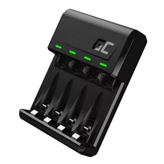 Green Cell VitalCharger AA AAA R6 R03 Ni-MH akkumulátorokhoz Micro USB és USB-C csatlakozóval
