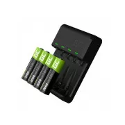 Green Cell VitalCharger töltőkészlet és 4x újratölthető AA 2000mAh Ni-MH akkumulátorok