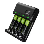 Green Cell GC VitalCharger szett és 4x újratölthető AAA akkumulátorok HR03 800mAh