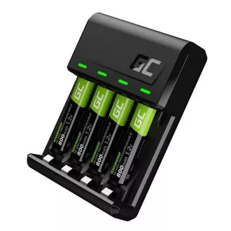 Green Cell GC VitalCharger szett és 4x újratölthető AAA akkumulátorok HR03 800mAh