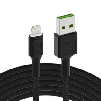 Green Cell Ray USB-A Lightning 2m-es LED-es kábel gyors töltéssel Apple iPhone készülékhez
