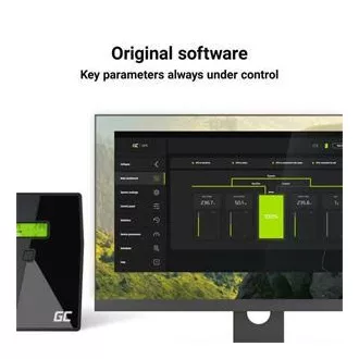 Green Cell UPS állványhoz RTII 3000VA 2700W LCD kijelzővel