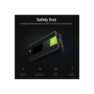 Green Cell Power Inverter 12V - 230V 1500W/3000W tiszta szinusz hullám 12V - 230V