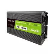 Green Cell PowerInverter LCD 24 V 24 V 3000W/60000W jármű inverter kijelzővel - tiszta szinusz hullámmal