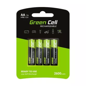 Green Cell újratölthető elemek 4x AA R6 2600mAh 2600mAh