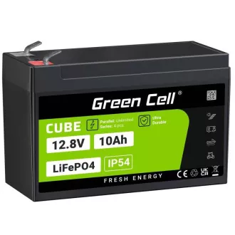 Green Cell CUBE LiFePO4 akkumulátor 10Ah 12,8V 128Wh lítium vas-foszfát 10Ah 12,8V 128Wh lítium vas-foszfát áramellátáshoz és vészvilágításhoz, központi egységekhez Green Cell CUBE LiFePO4 akkumulátor 10Ah 12,8V 128Wh lítium vas-foszfát 10Ah 12,8V 128Wh lítium vas-foszfát áramellátáshoz és vészvilágításhoz, központi egységekhez