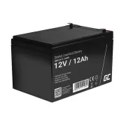 Green Cell AGM VRLA 12V 12Ah karbantartásmentes akkumulátor riasztórendszerhez, pénztárgéphez, játékokhoz