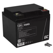 Green Cell AGM VRLA 12V 44Ah karbantartásmentes akkumulátor fűnyíróhoz, robogóhoz, csónakhoz, kerekesszékhez