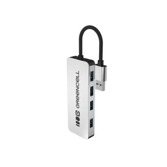 Green Cell USB-A 4 az 1-ben HUB (4×USB 3.0) - 5 Gbps átviteli sebesség, alumínium tokkal