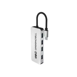 Green Cell USB-C 4 az 1-ben HUB (4×USB 3.0) - 5 Gbps átviteli sebesség, alumínium tokkal