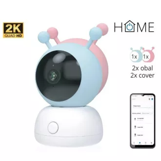iGET HOME Camera CS2 Baby - vezeték nélküli 2K kamerás bébiőr, 2 fedél a csomagban, sírásérzékeléssel