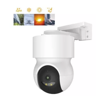 iGET HOME Camera CS8 Fehér - Vezeték nélküli kültéri 2K kamera, automatikus nyomkövetés, IP65 védelem, hang