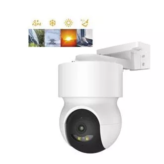 iGET HOME Camera CS8 Fehér - Vezeték nélküli kültéri 2K kamera, automatikus nyomkövetés, IP65 védelem, hang